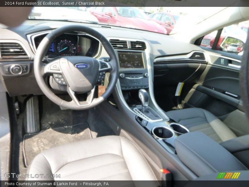Sunset / Charcoal Black 2014 Ford Fusion SE EcoBoost