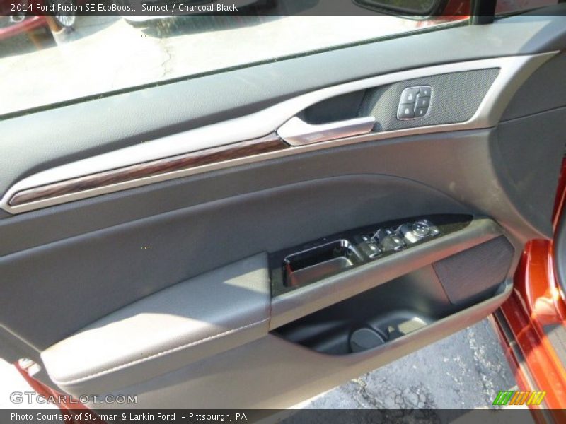 Sunset / Charcoal Black 2014 Ford Fusion SE EcoBoost