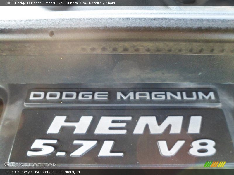 Mineral Gray Metallic / Khaki 2005 Dodge Durango Limited 4x4