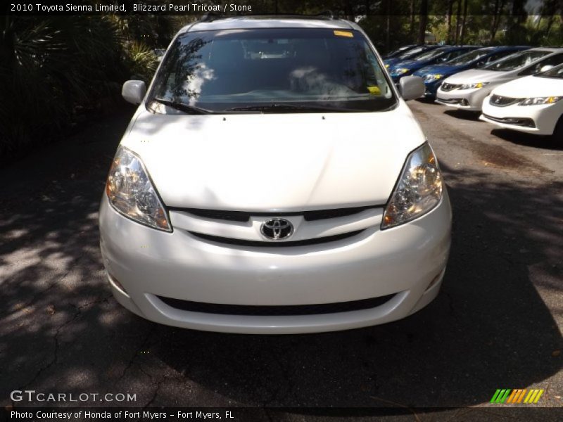 Blizzard Pearl Tricoat / Stone 2010 Toyota Sienna Limited