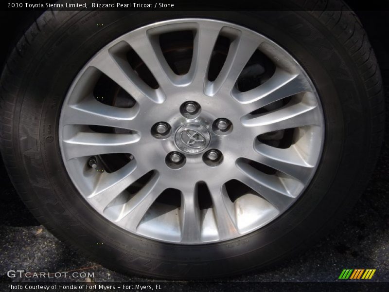 Blizzard Pearl Tricoat / Stone 2010 Toyota Sienna Limited