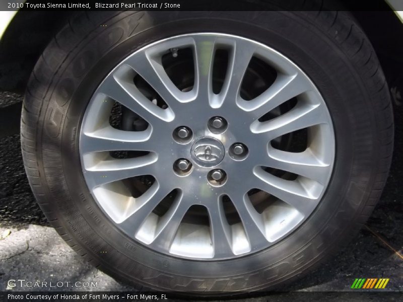 Blizzard Pearl Tricoat / Stone 2010 Toyota Sienna Limited