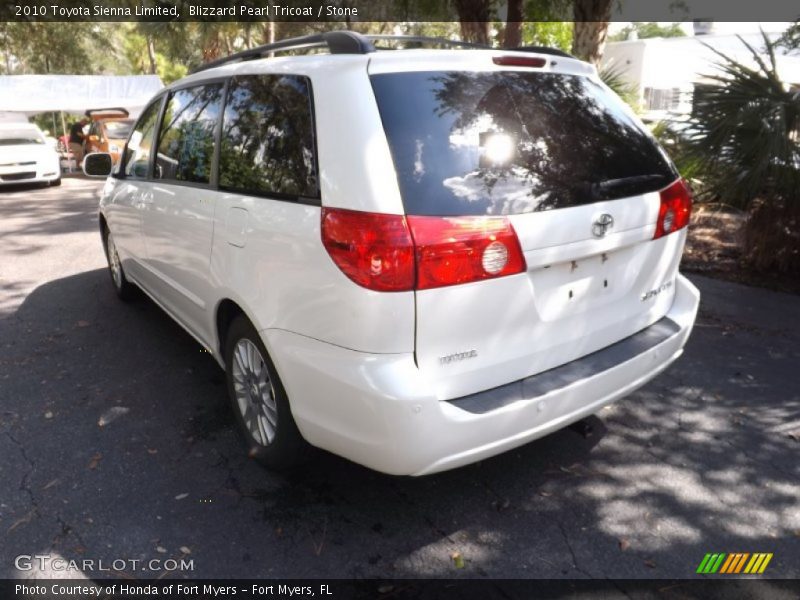 Blizzard Pearl Tricoat / Stone 2010 Toyota Sienna Limited