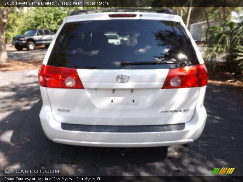 Blizzard Pearl Tricoat / Stone 2010 Toyota Sienna Limited