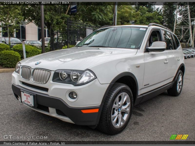 Alpine White / Black 2010 BMW X3 xDrive30i