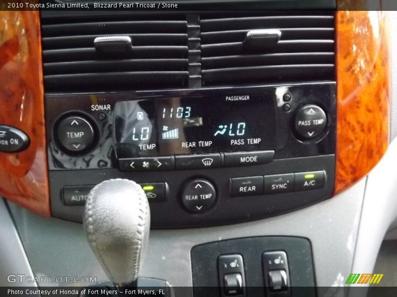 Blizzard Pearl Tricoat / Stone 2010 Toyota Sienna Limited