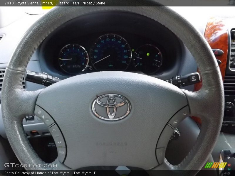 Blizzard Pearl Tricoat / Stone 2010 Toyota Sienna Limited