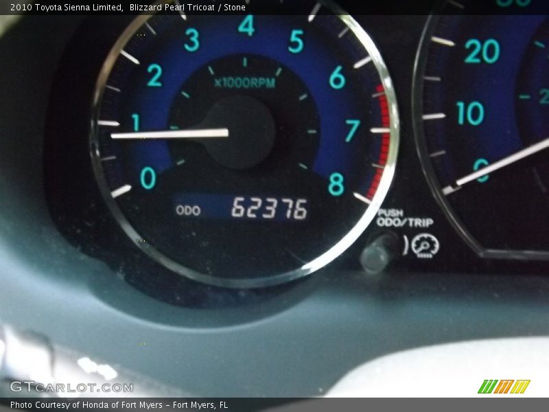 Blizzard Pearl Tricoat / Stone 2010 Toyota Sienna Limited