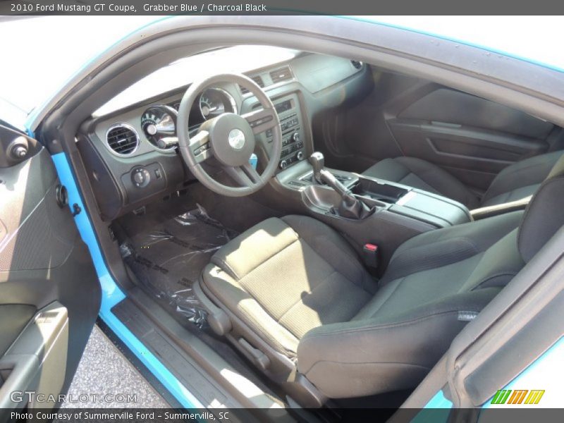 Grabber Blue / Charcoal Black 2010 Ford Mustang GT Coupe