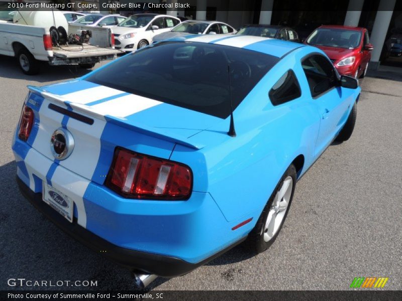 Grabber Blue / Charcoal Black 2010 Ford Mustang GT Coupe
