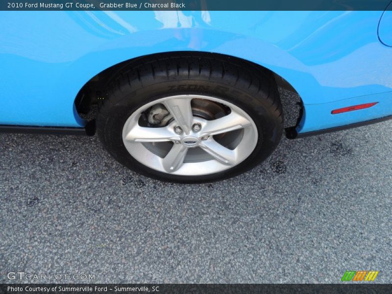 Grabber Blue / Charcoal Black 2010 Ford Mustang GT Coupe