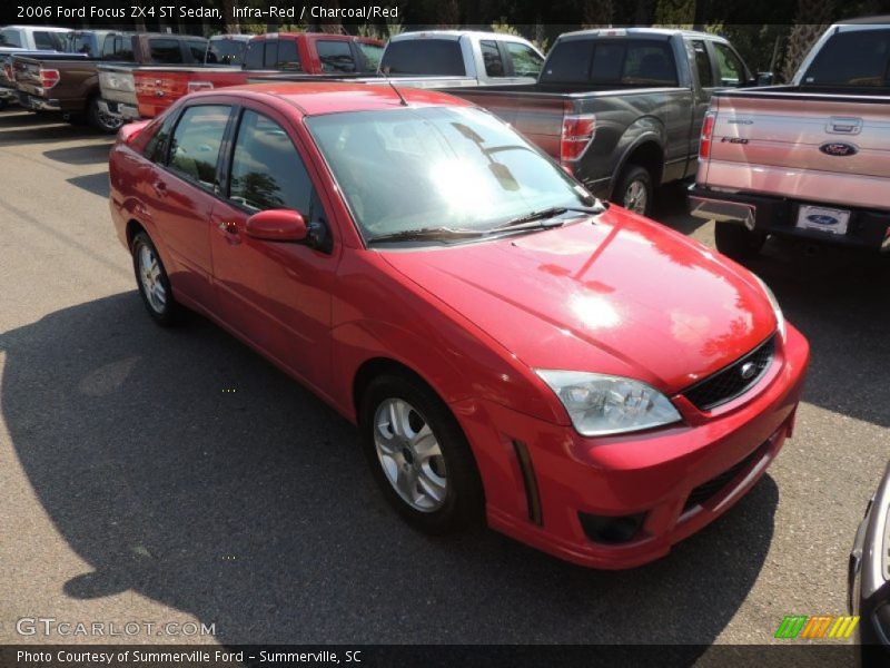 Infra-Red / Charcoal/Red 2006 Ford Focus ZX4 ST Sedan