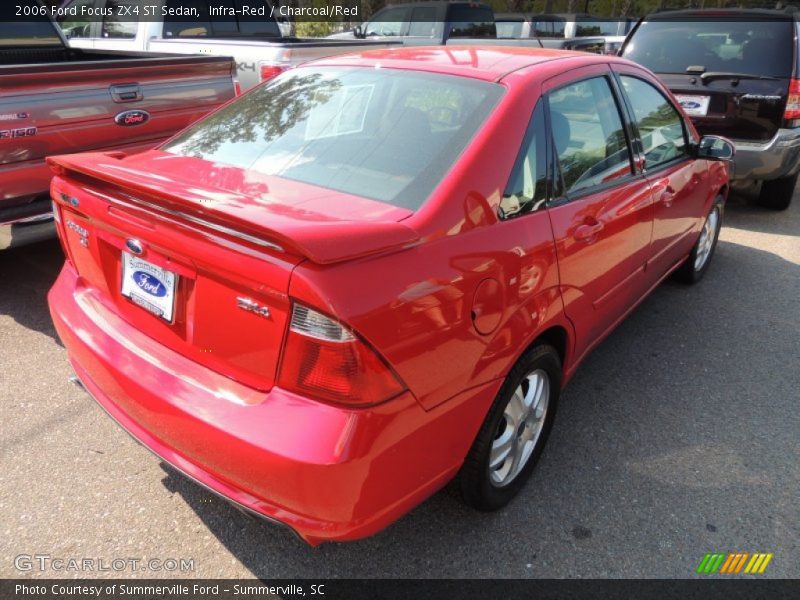 Infra-Red / Charcoal/Red 2006 Ford Focus ZX4 ST Sedan