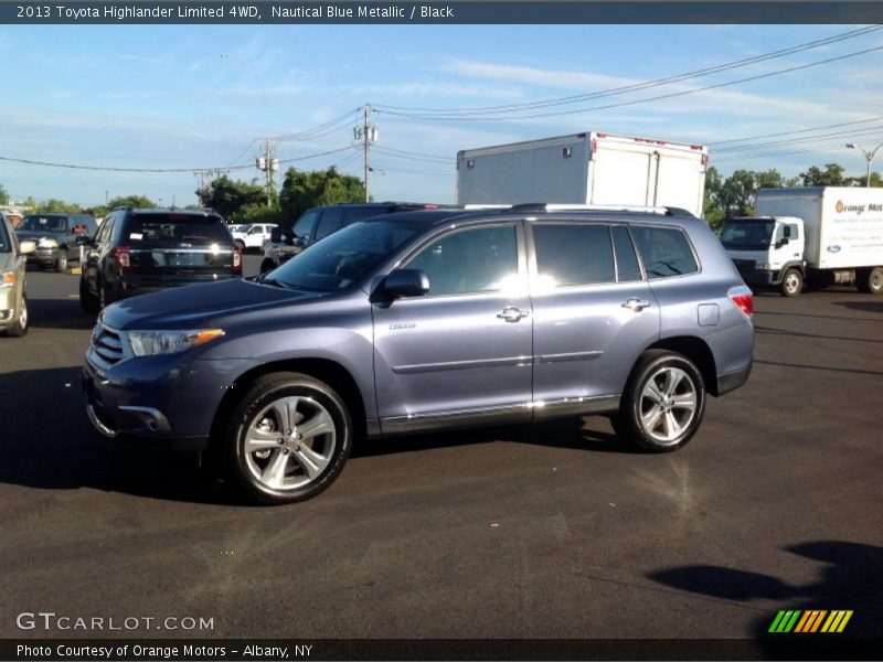 Nautical Blue Metallic / Black 2013 Toyota Highlander Limited 4WD