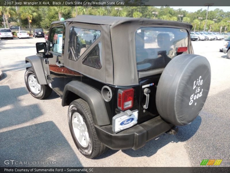 Black / Dark Slate Gray/Medium Slate Gray 2007 Jeep Wrangler X 4x4