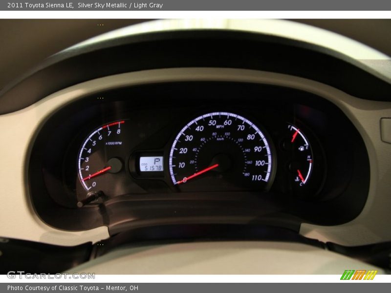 Silver Sky Metallic / Light Gray 2011 Toyota Sienna LE