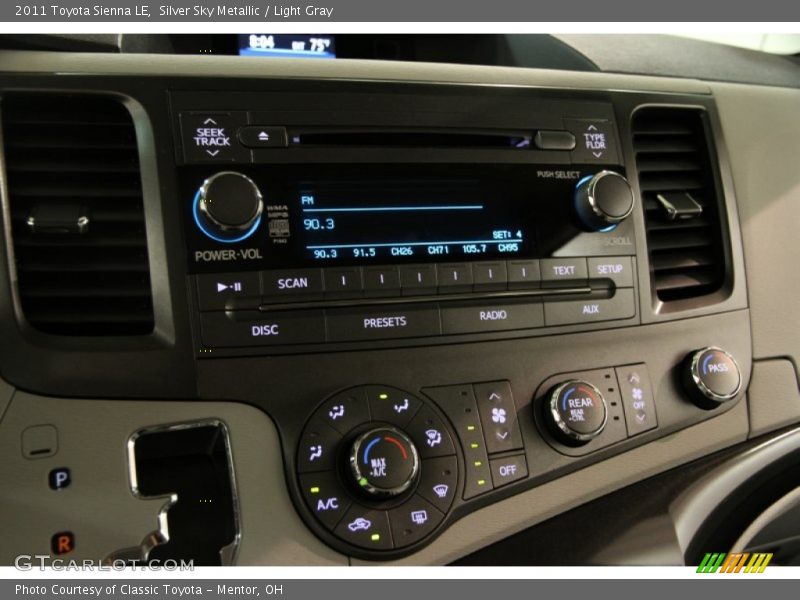 Silver Sky Metallic / Light Gray 2011 Toyota Sienna LE