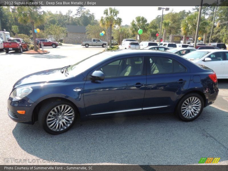 Deep Sea Blue Metallic / Beige 2012 Suzuki Kizashi SE