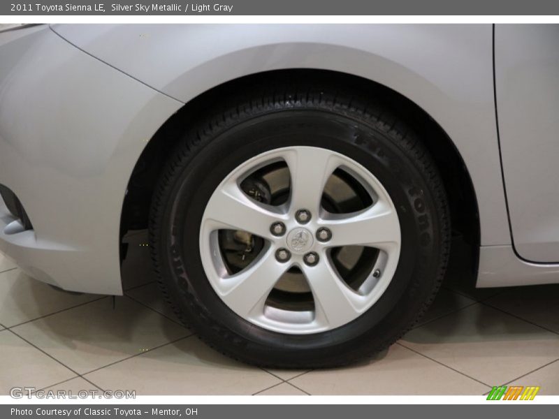 Silver Sky Metallic / Light Gray 2011 Toyota Sienna LE