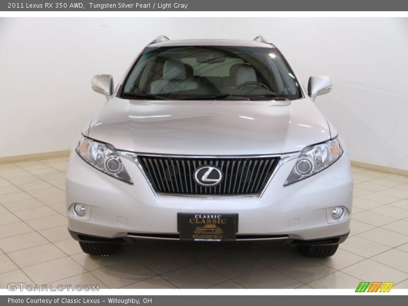 Tungsten Silver Pearl / Light Gray 2011 Lexus RX 350 AWD