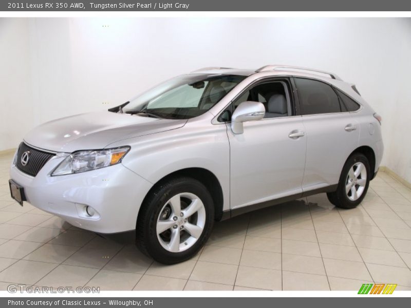 Tungsten Silver Pearl / Light Gray 2011 Lexus RX 350 AWD
