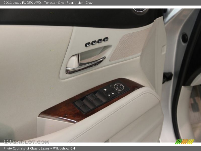 Tungsten Silver Pearl / Light Gray 2011 Lexus RX 350 AWD