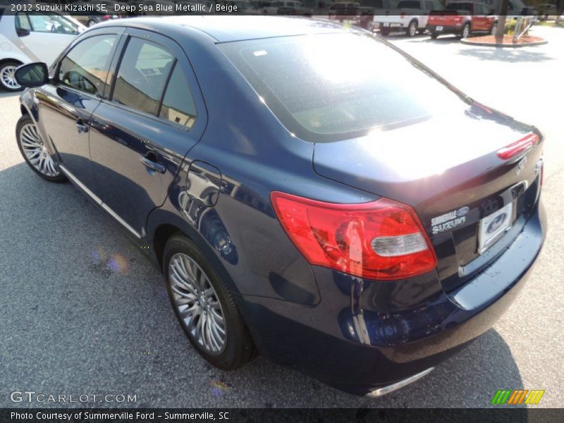 Deep Sea Blue Metallic / Beige 2012 Suzuki Kizashi SE