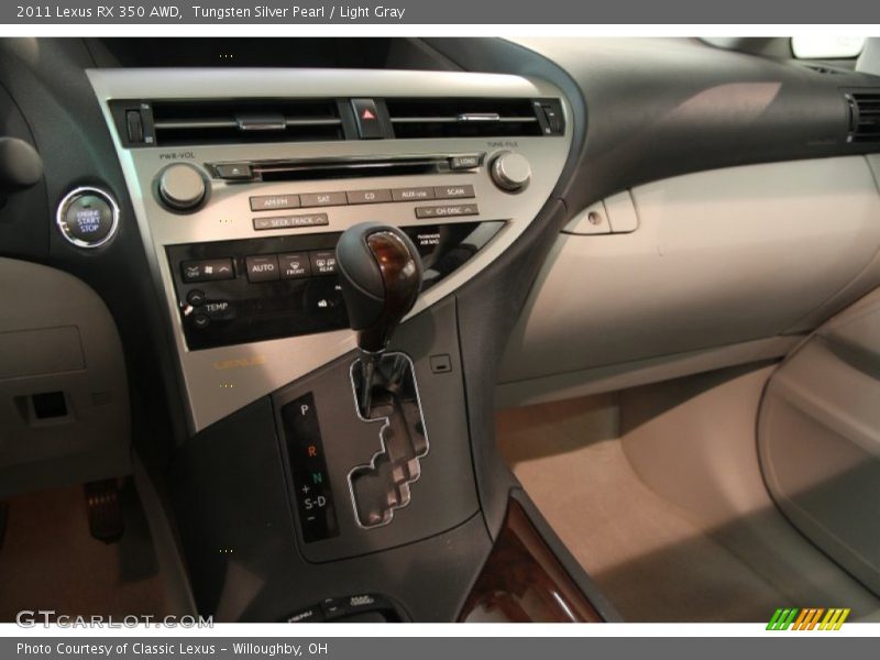 Tungsten Silver Pearl / Light Gray 2011 Lexus RX 350 AWD