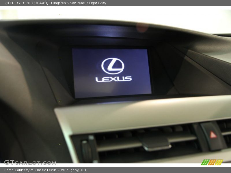 Tungsten Silver Pearl / Light Gray 2011 Lexus RX 350 AWD