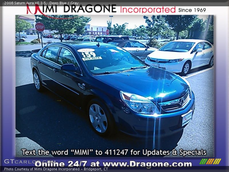 Deep Blue / Gray 2008 Saturn Aura XE 3.5