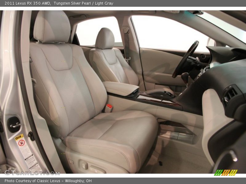 Tungsten Silver Pearl / Light Gray 2011 Lexus RX 350 AWD