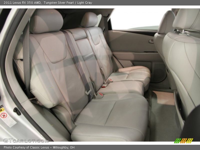 Tungsten Silver Pearl / Light Gray 2011 Lexus RX 350 AWD