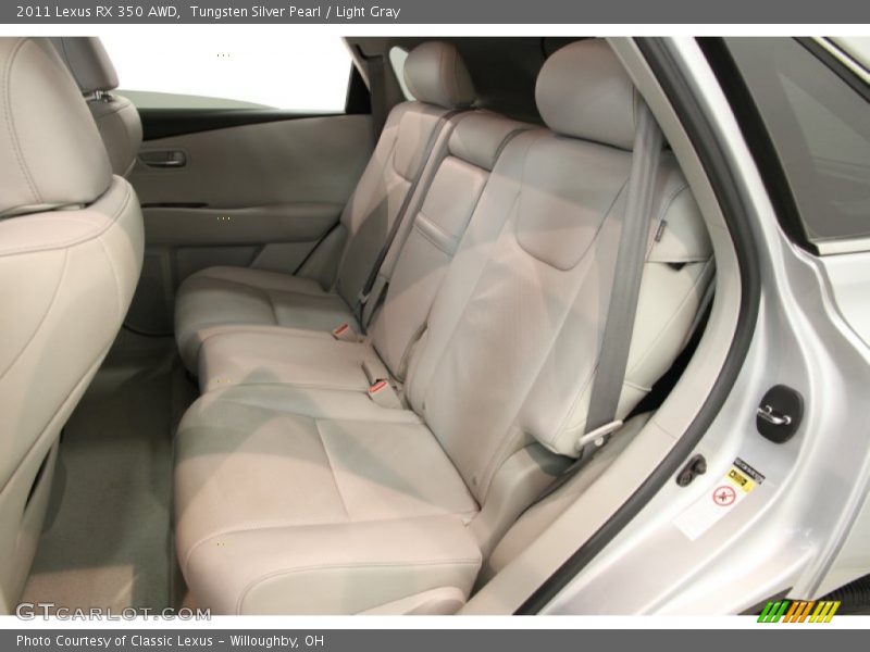 Tungsten Silver Pearl / Light Gray 2011 Lexus RX 350 AWD