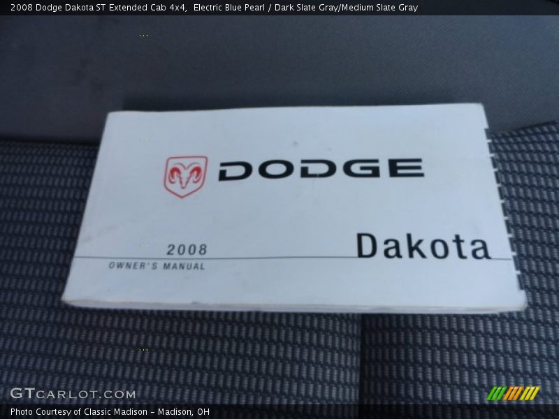 Electric Blue Pearl / Dark Slate Gray/Medium Slate Gray 2008 Dodge Dakota ST Extended Cab 4x4