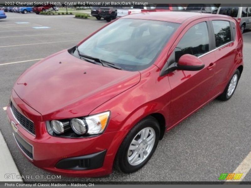 Crystal Red Tintcoat / Jet Black/Dark Titanium 2012 Chevrolet Sonic LT Hatch