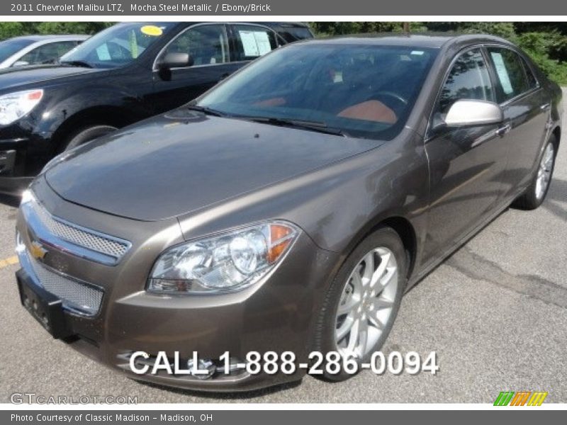 Mocha Steel Metallic / Ebony/Brick 2011 Chevrolet Malibu LTZ