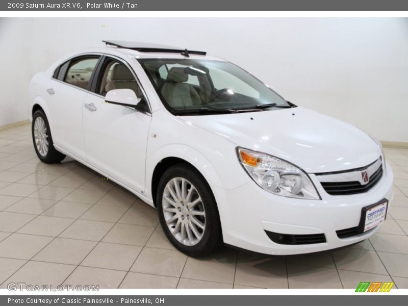Polar White / Tan 2009 Saturn Aura XR V6