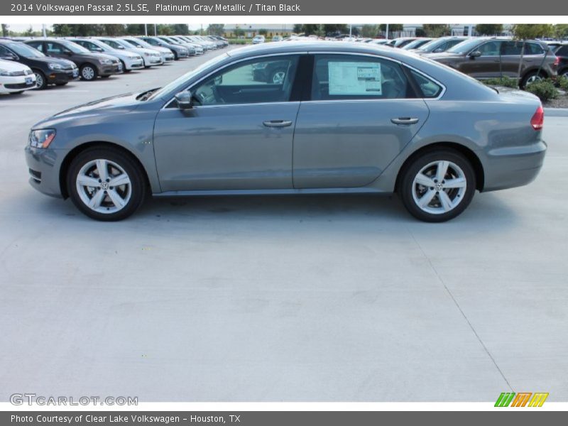 Platinum Gray Metallic / Titan Black 2014 Volkswagen Passat 2.5L SE