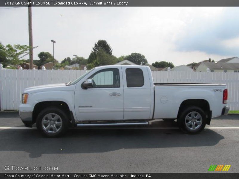 Summit White / Ebony 2012 GMC Sierra 1500 SLT Extended Cab 4x4
