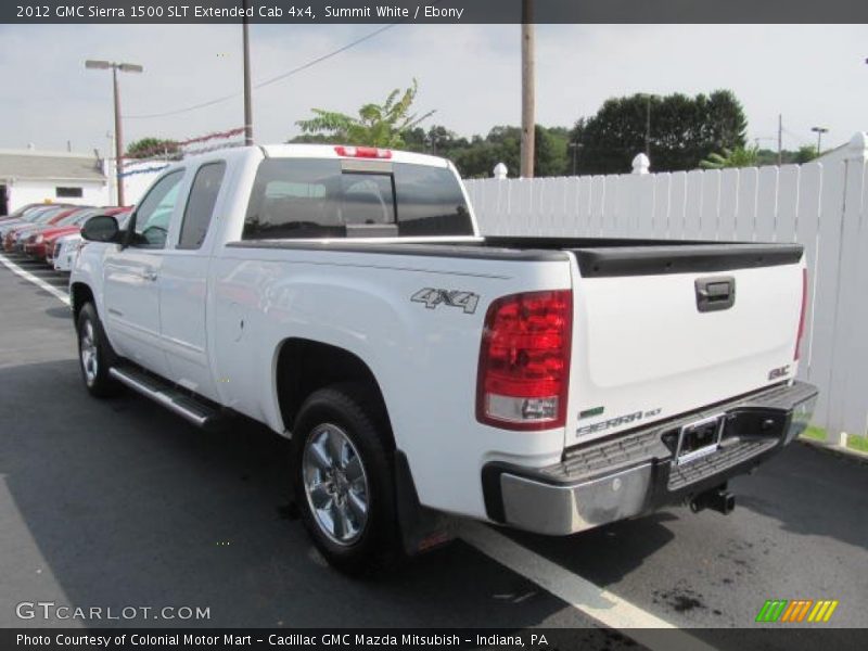 Summit White / Ebony 2012 GMC Sierra 1500 SLT Extended Cab 4x4