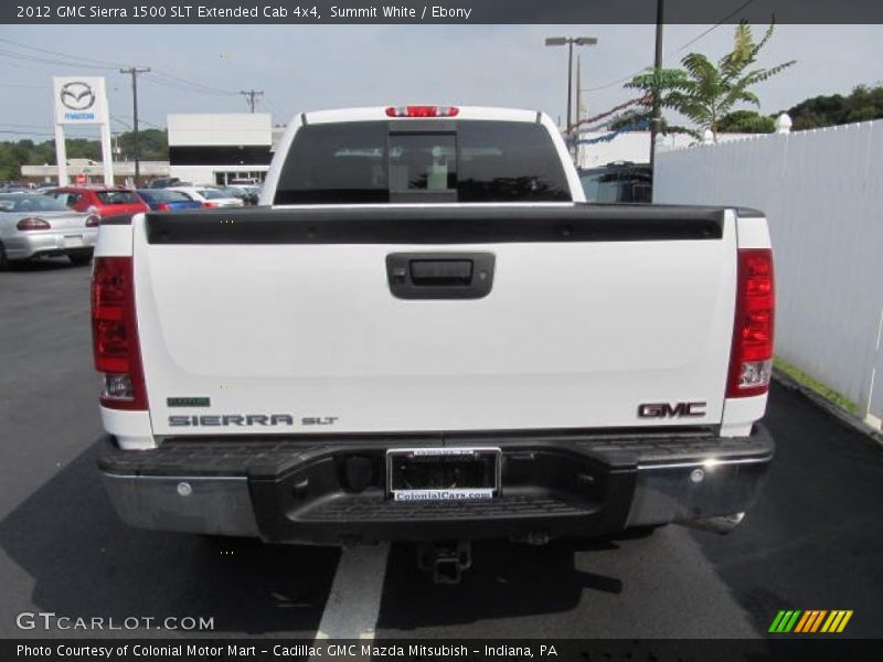 Summit White / Ebony 2012 GMC Sierra 1500 SLT Extended Cab 4x4