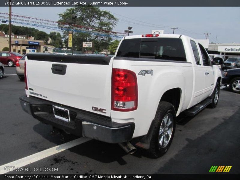 Summit White / Ebony 2012 GMC Sierra 1500 SLT Extended Cab 4x4