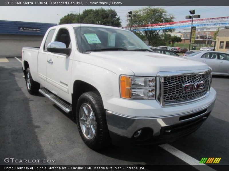 Summit White / Ebony 2012 GMC Sierra 1500 SLT Extended Cab 4x4