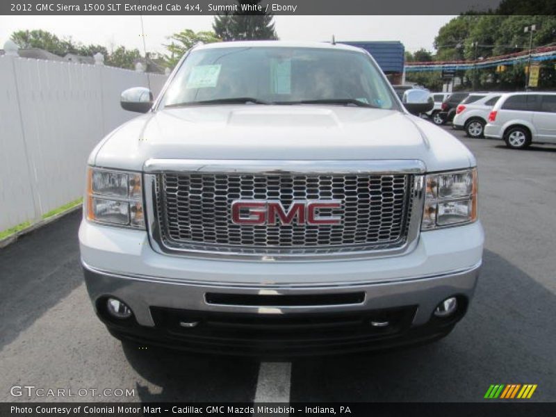 Summit White / Ebony 2012 GMC Sierra 1500 SLT Extended Cab 4x4