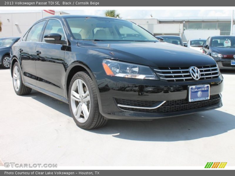 Black / Cornsilk Beige 2013 Volkswagen Passat TDI SE