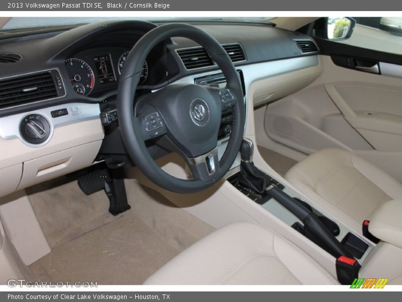 Black / Cornsilk Beige 2013 Volkswagen Passat TDI SE