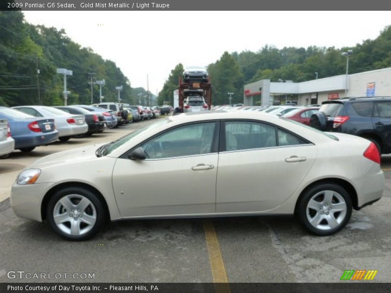 Gold Mist Metallic / Light Taupe 2009 Pontiac G6 Sedan