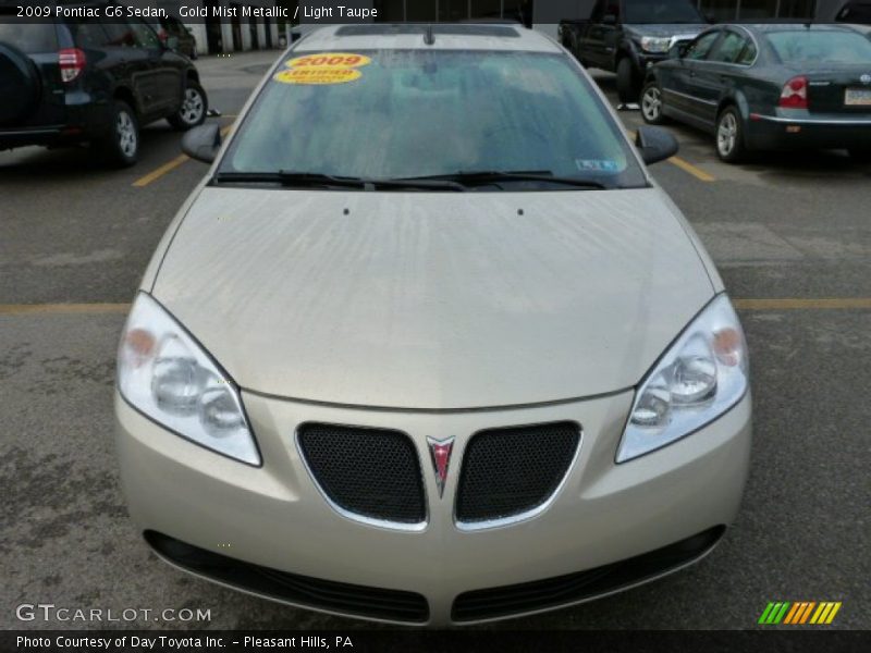 Gold Mist Metallic / Light Taupe 2009 Pontiac G6 Sedan