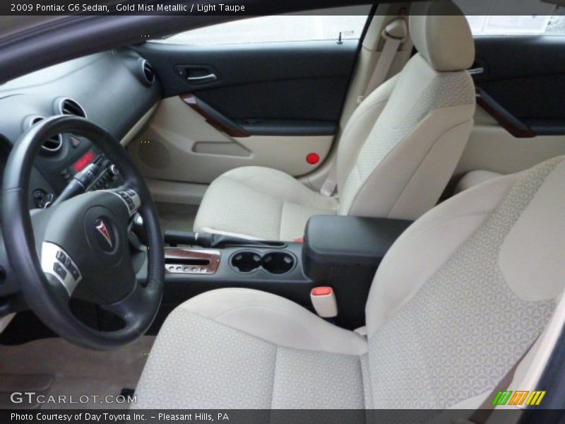 Gold Mist Metallic / Light Taupe 2009 Pontiac G6 Sedan