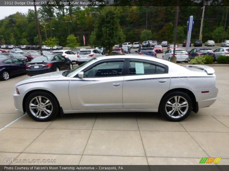 Bright Silver Metallic / Black 2012 Dodge Charger SXT AWD